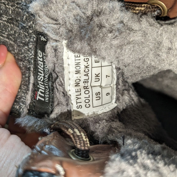 DREAM PAIRS Mid Calf Waterproof Winter Snow ❄️ Boots size 9 black grey brown - Picture 7 of 9